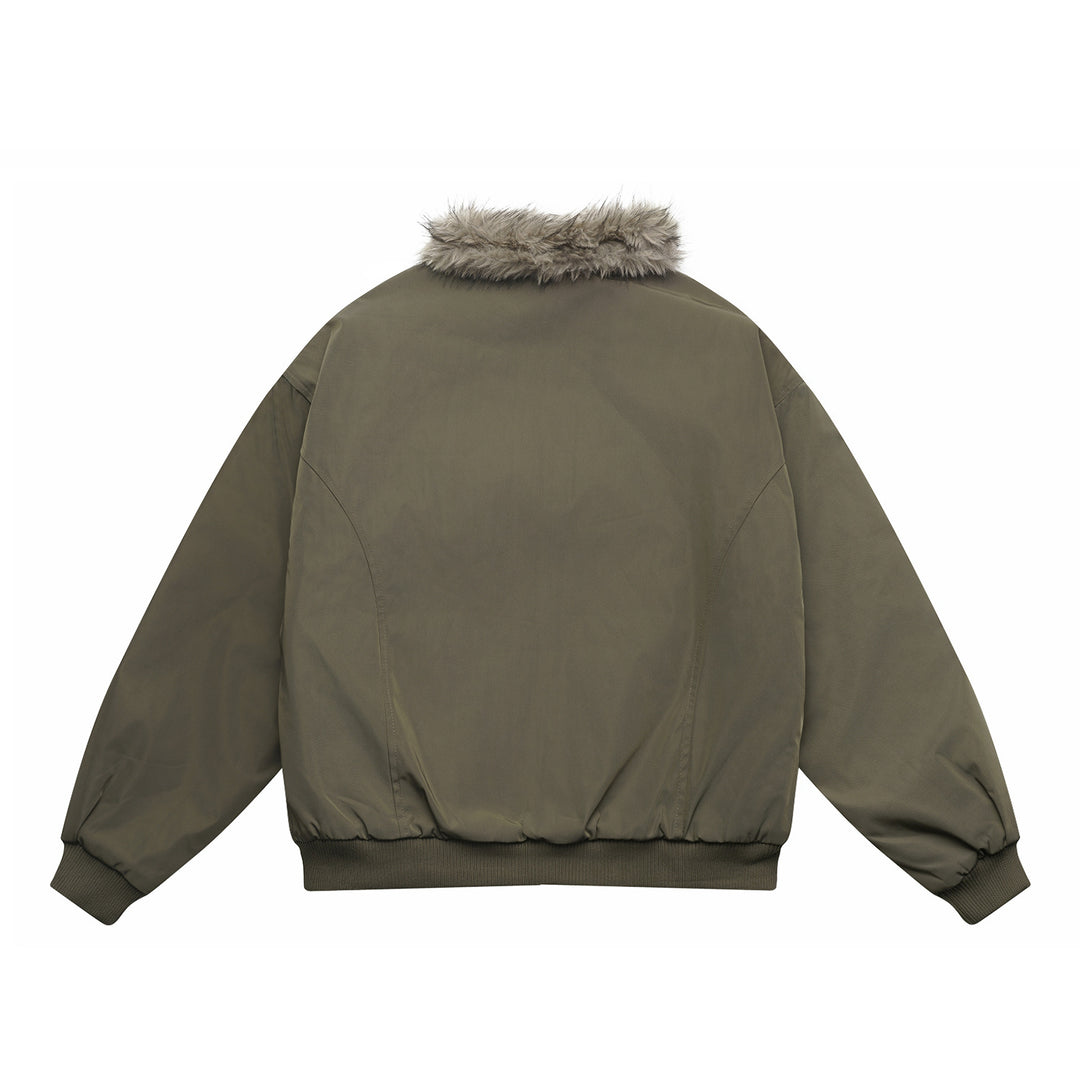 Herren Boxy-Bomberjacke mit kuscheligem Kunstfellkragen und winddichter Thermofütterung Shop Nory