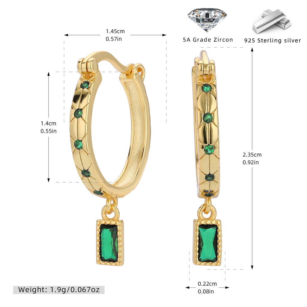 Damen Creolen mit funkelnden Zirkonsteinen und luxuriösem Design Shop Nory