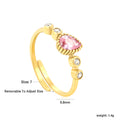 Damen verstellbarer Ring mit funkelndem Herz- und Zirkonia-Besatz Shop Nory