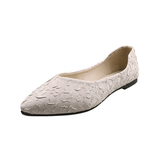 Damen Ballerinas mit spitz zulaufendem Design und strukturiertem Obermaterial