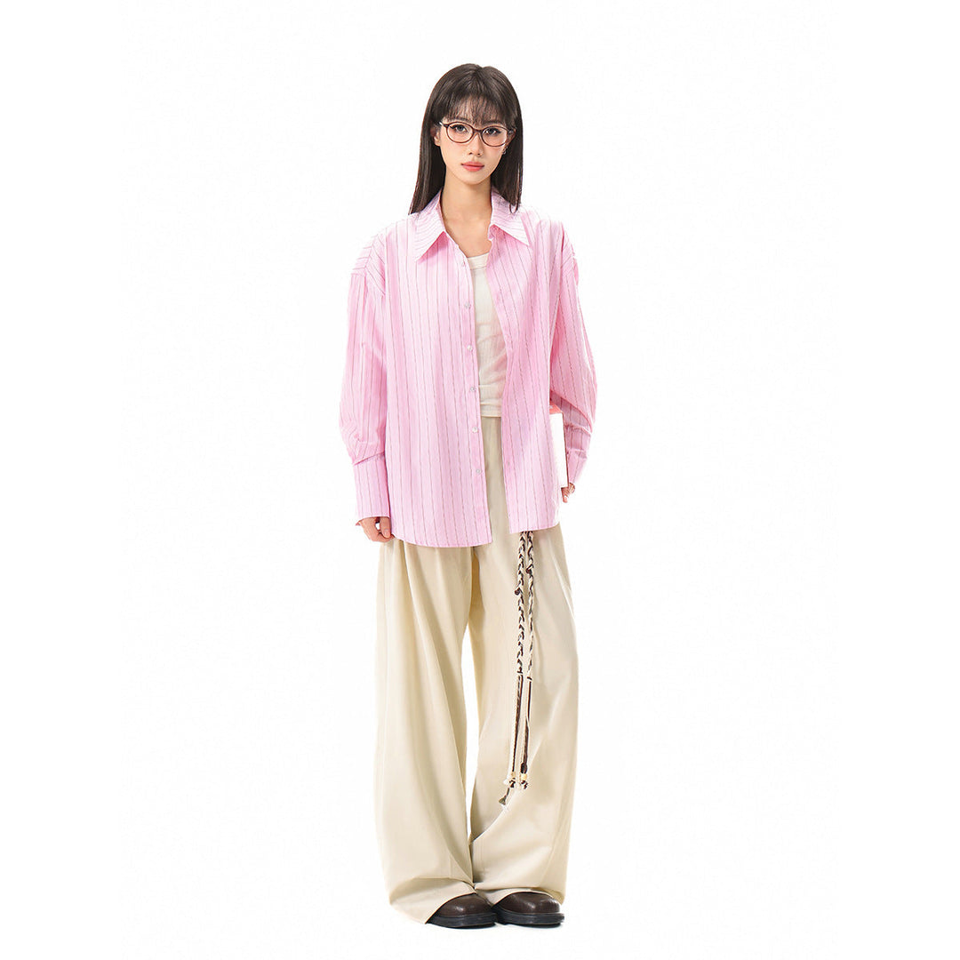 Damen Relaxed-Fit Boxy-Hemdbluse mit feiner Rippenstruktur und verlängertem Rückensaum Shop Nory