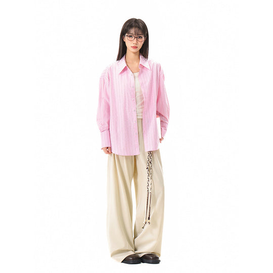 Damen Relaxed-Fit Boxy-Hemdbluse mit feiner Rippenstruktur und verlängertem Rückensaum Shop Nory