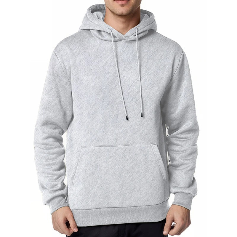 Herren nan minimalistischer Kapuzenpullover mit weichem Fleece-Innenfutter und Kängurutasche Shop Nory