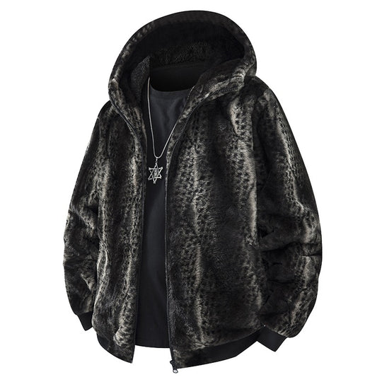 Herren Fleece Jacke mit Kapuze Shop Nory