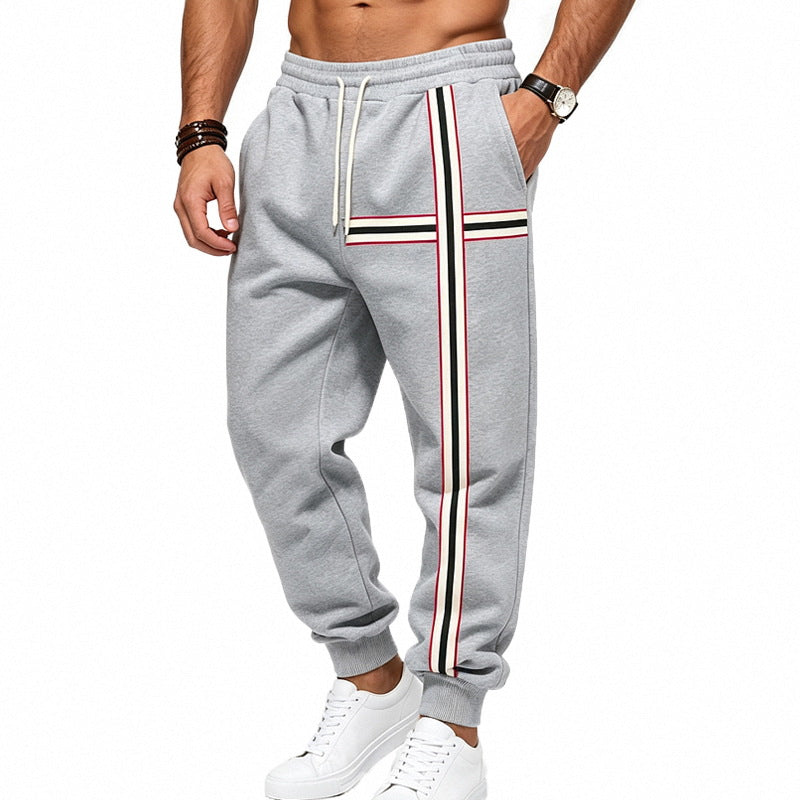 Herren Jogginghose mit kontrastierenden Seiten- und Querstreifen Shop Nory