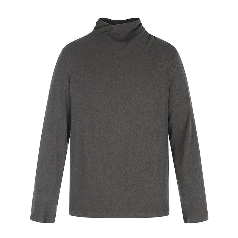 Herren Langarmshirt mit weitem Stehkragen aus softem Jersey Shop Nory