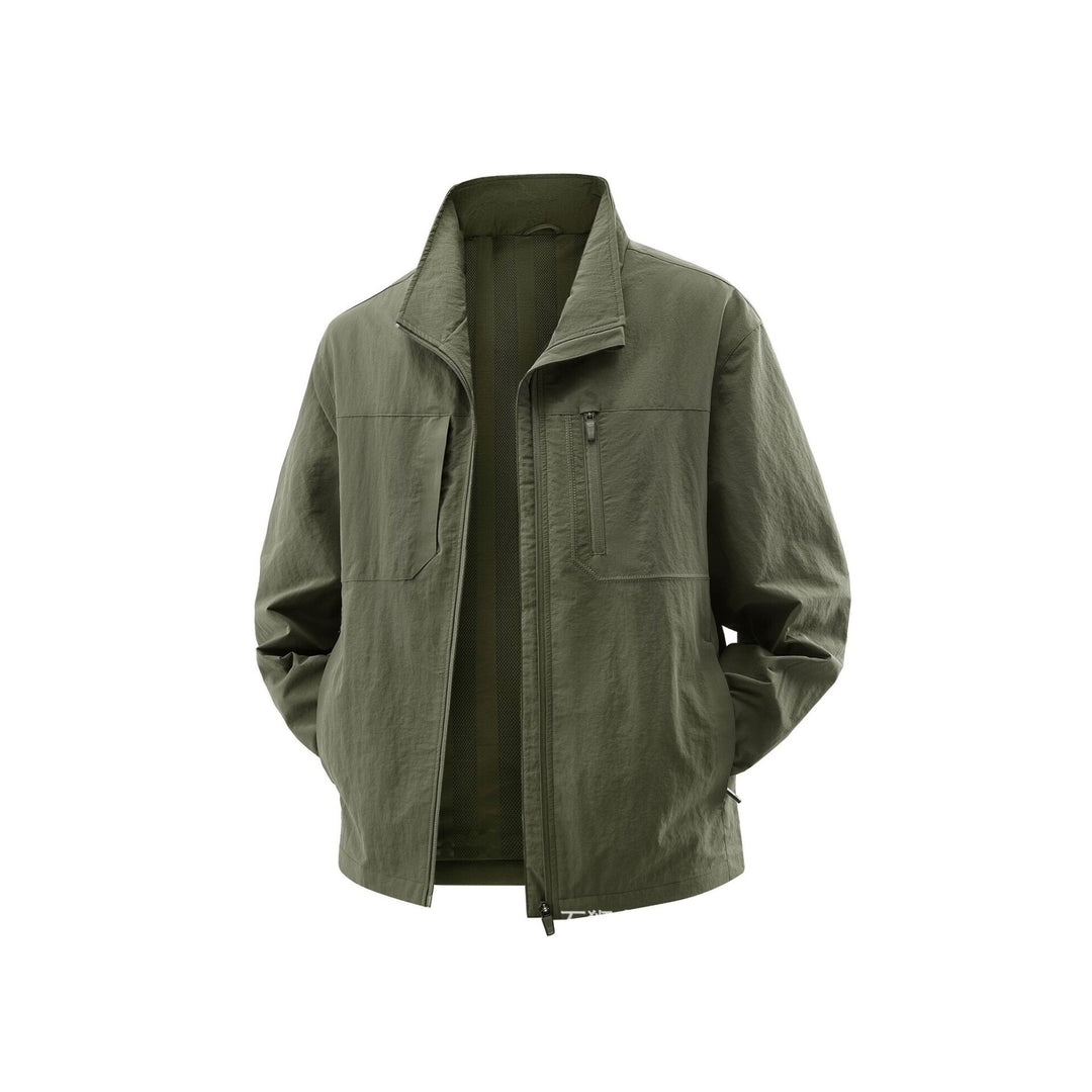 Herren Leichte Field-Utility-Jacke mit Mesh‑Futter, Stehkragen und Reißverschlusstaschen Shop Nory
