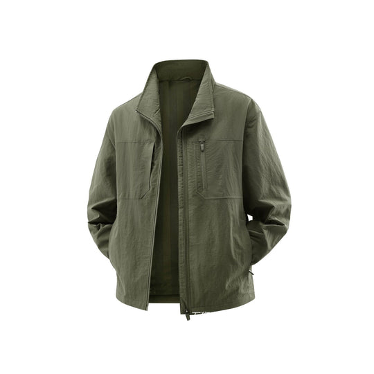 Herren Leichte Field-Utility-Jacke mit Mesh‑Futter, Stehkragen und Reißverschlusstaschen Shop Nory