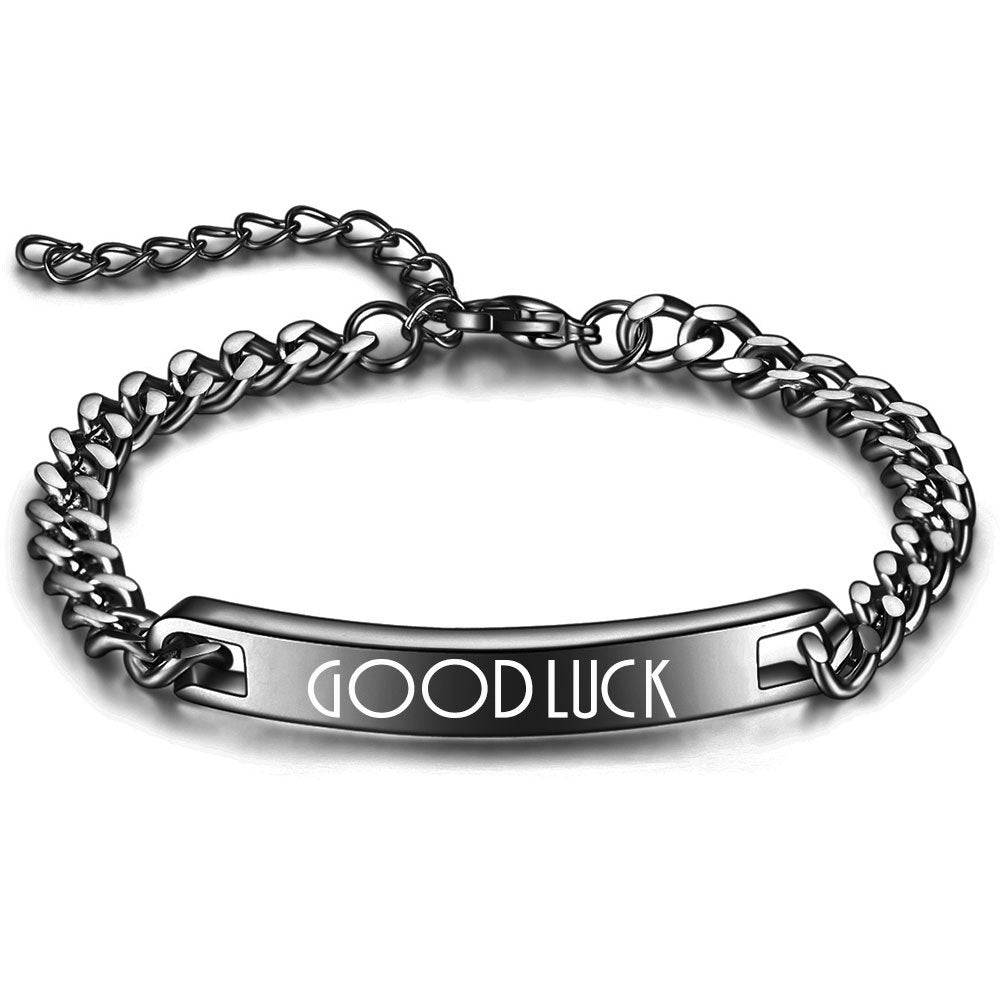 Damen Armband mit gravierbarem Glücksanhänger und eleganter Kettenstruktur Shop Nory