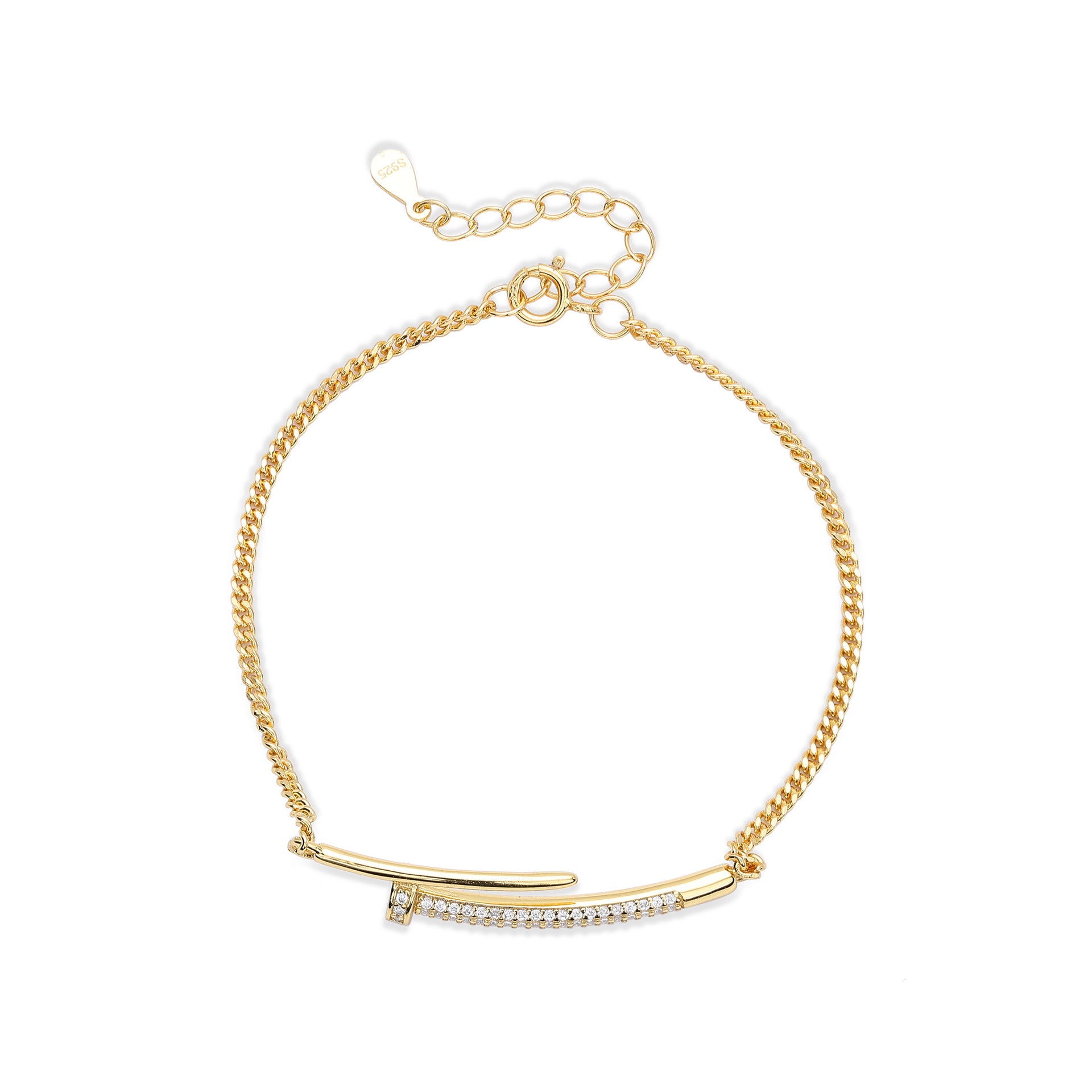Damen Armband aus hochwertigem 925 Sterling Silber mit funkelnden Zirkon-Akzenten Shop Nory