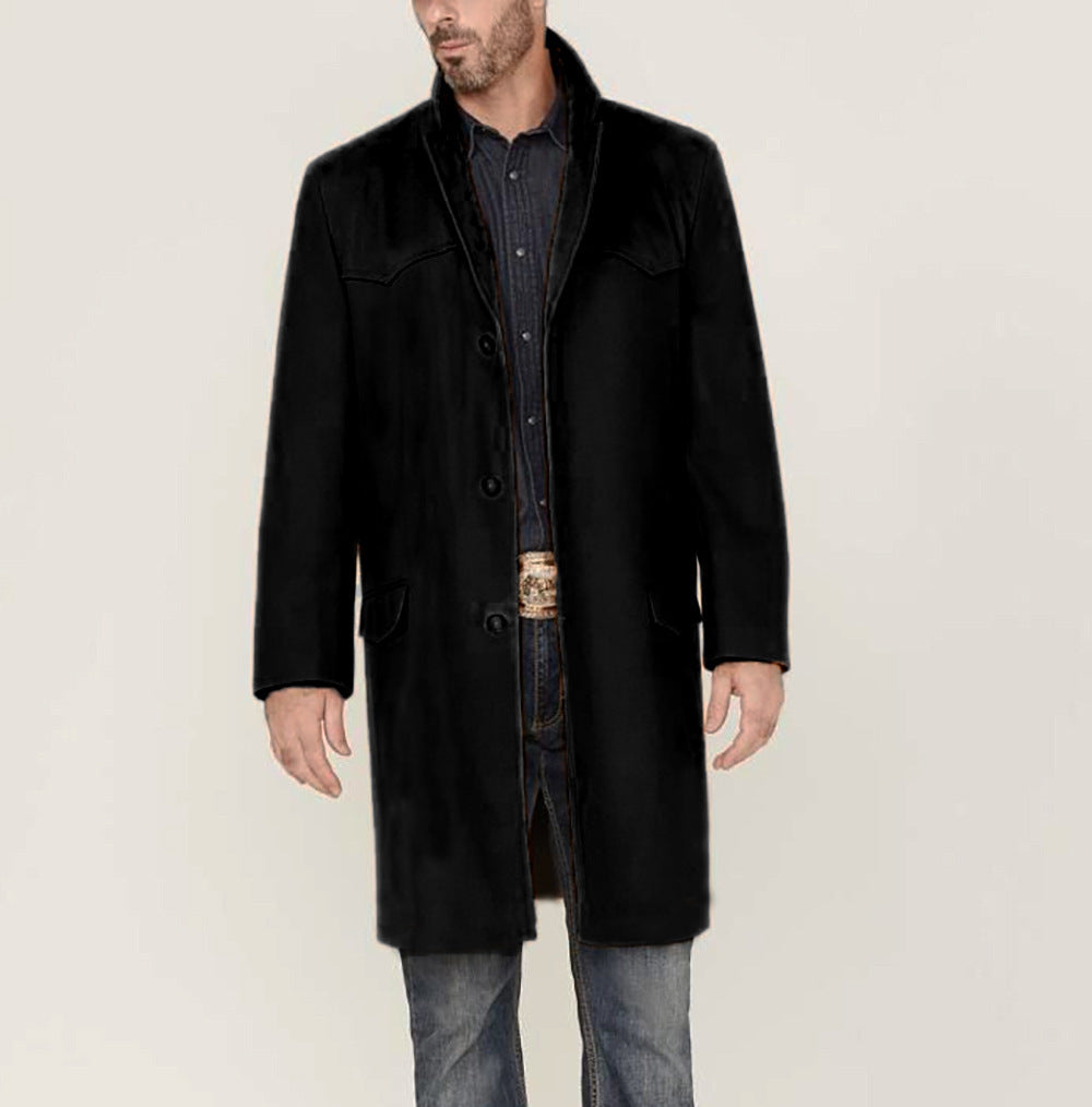 Herren eleganter, klassischer Überziehmantel