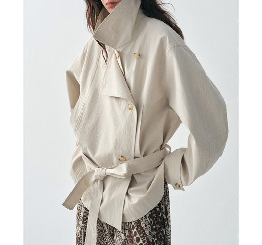 Damen Modische und lässige Jacke mit hohem Kragen Shop Nory
