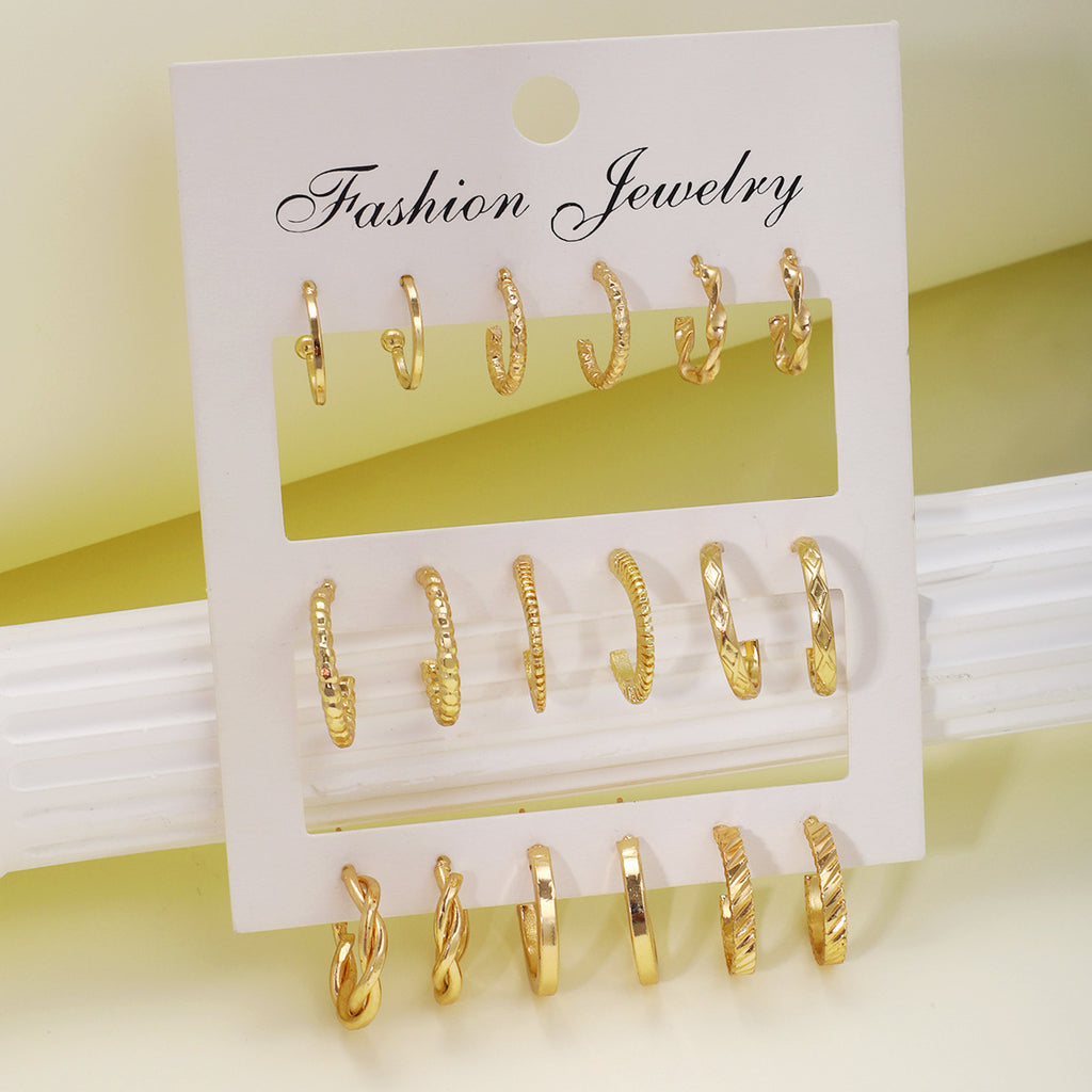 Damen Ohrringe Set mit modernen Kugel- und Knoten-Designs Shop Nory