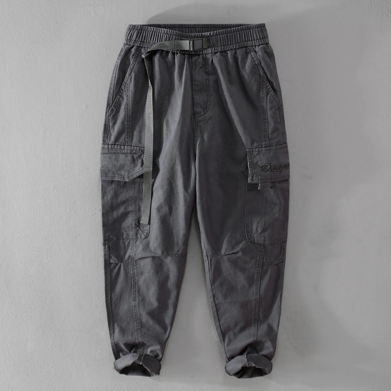 Herren Cargohose im Military-Look mit verstärkten Knien und elastischem Beinabschluss Shop Nory