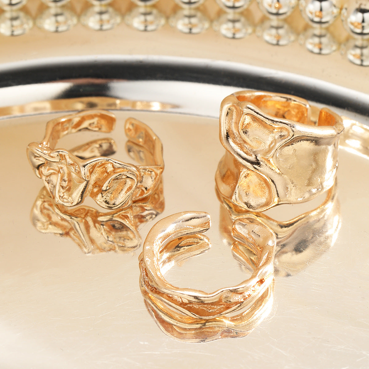 Damen Ring-Set mit kunstvoller und skulpturaler Gestaltung Shop Nory
