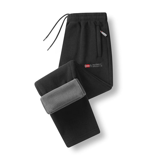 Damen Fleece-Thermohose mit elastischem Bund, Reißverschlusstaschen und weichem Innenfutter Shop Nory