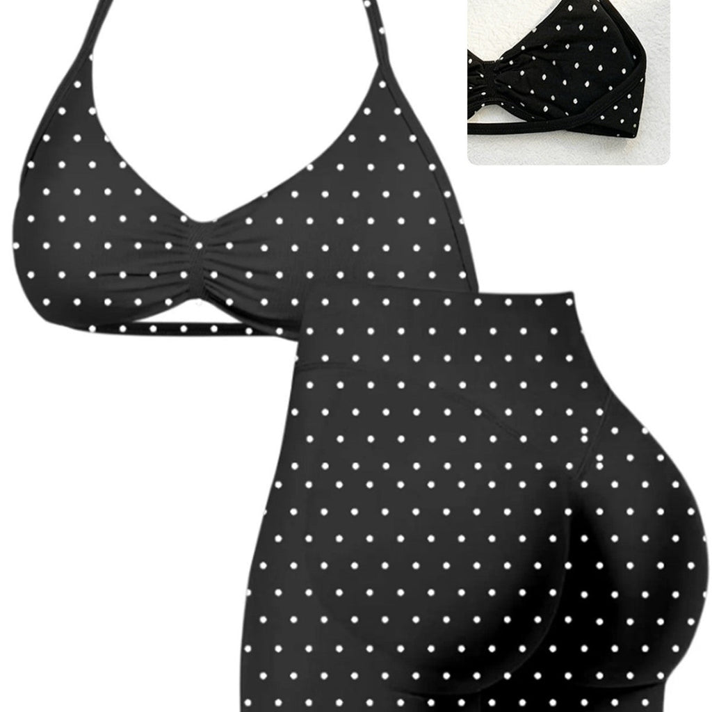 Damen Sportliches Bikini-Set mit hochgeschnittenen Shorts und rüschendetail