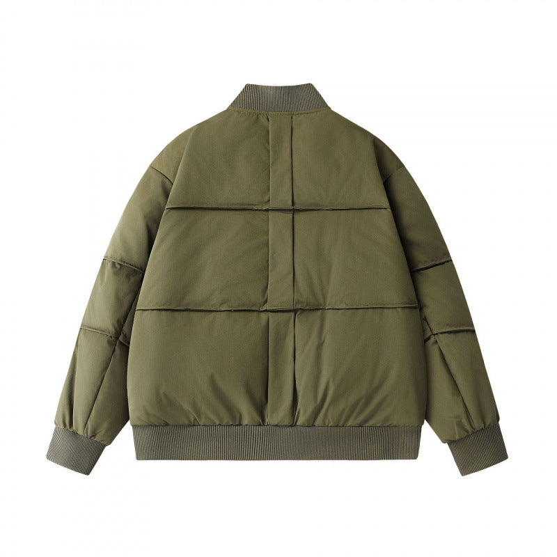 Unisex Boxy-wattierte Bomberjacke im Oversize-Cut mit geripptem Saum und Stehkragen Shop Nory