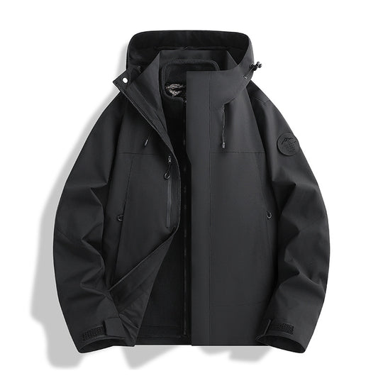 Herren Atmungsaktive, Wasserdichte Softshell-Jacke mit Fleecefutter und Kapuze Shop Nory
