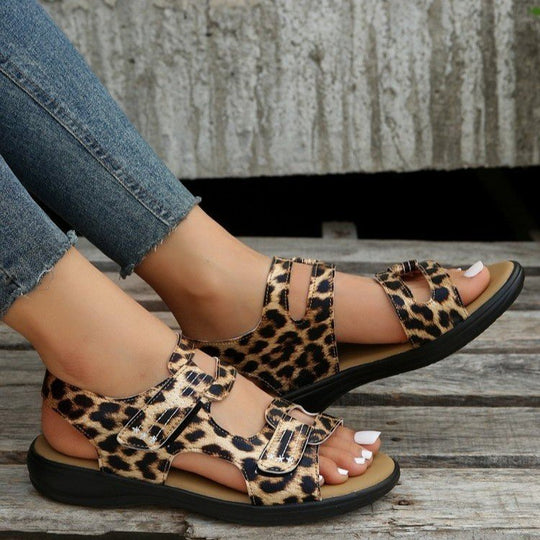 Damen Komfortable Sandalen mit verstellbaren Klettverschlüssen und anatomischem Fußbett