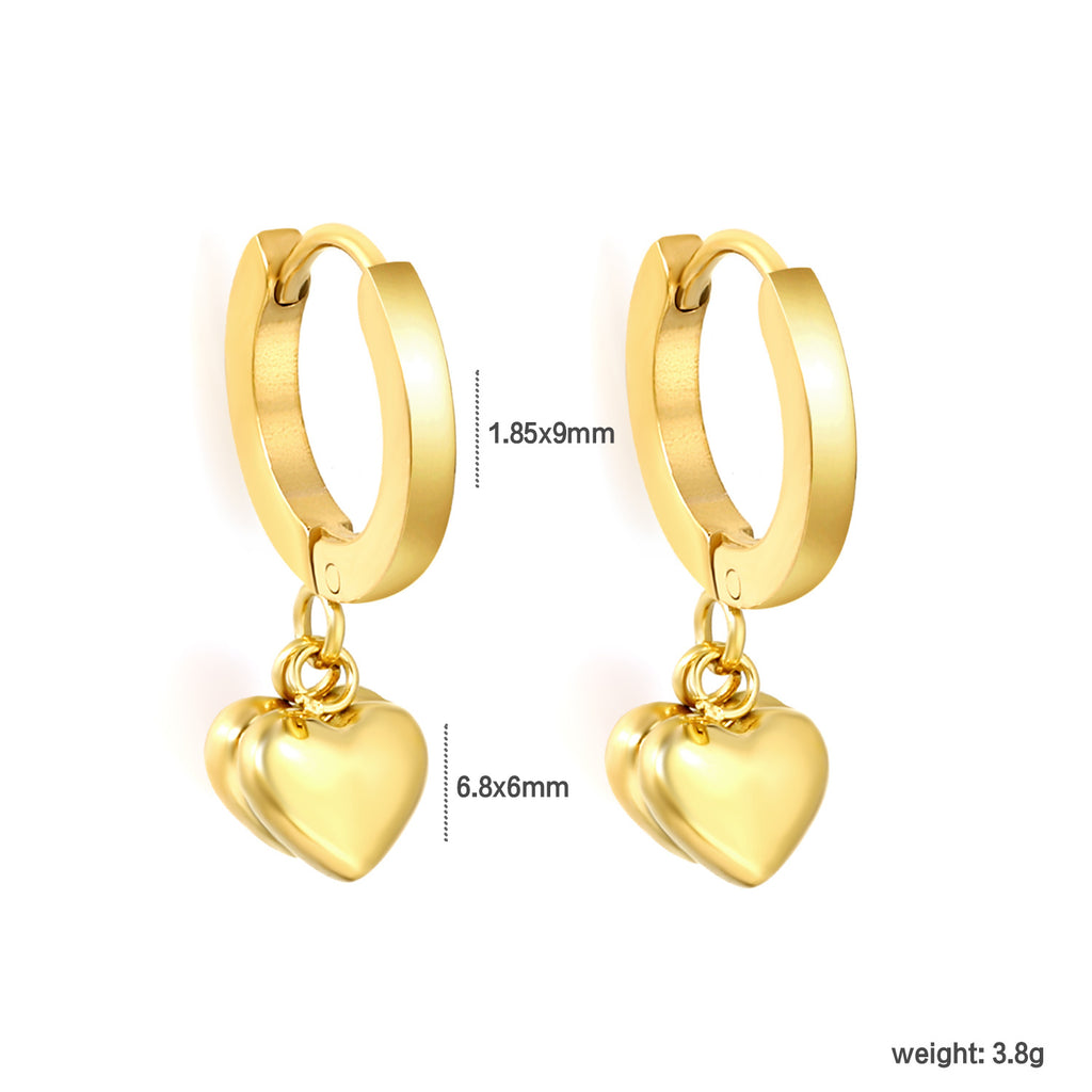 Damen Hängende Ohrstecker mit verspieltem Pilzdesign und goldfarbener Oberfläche Shop Nory