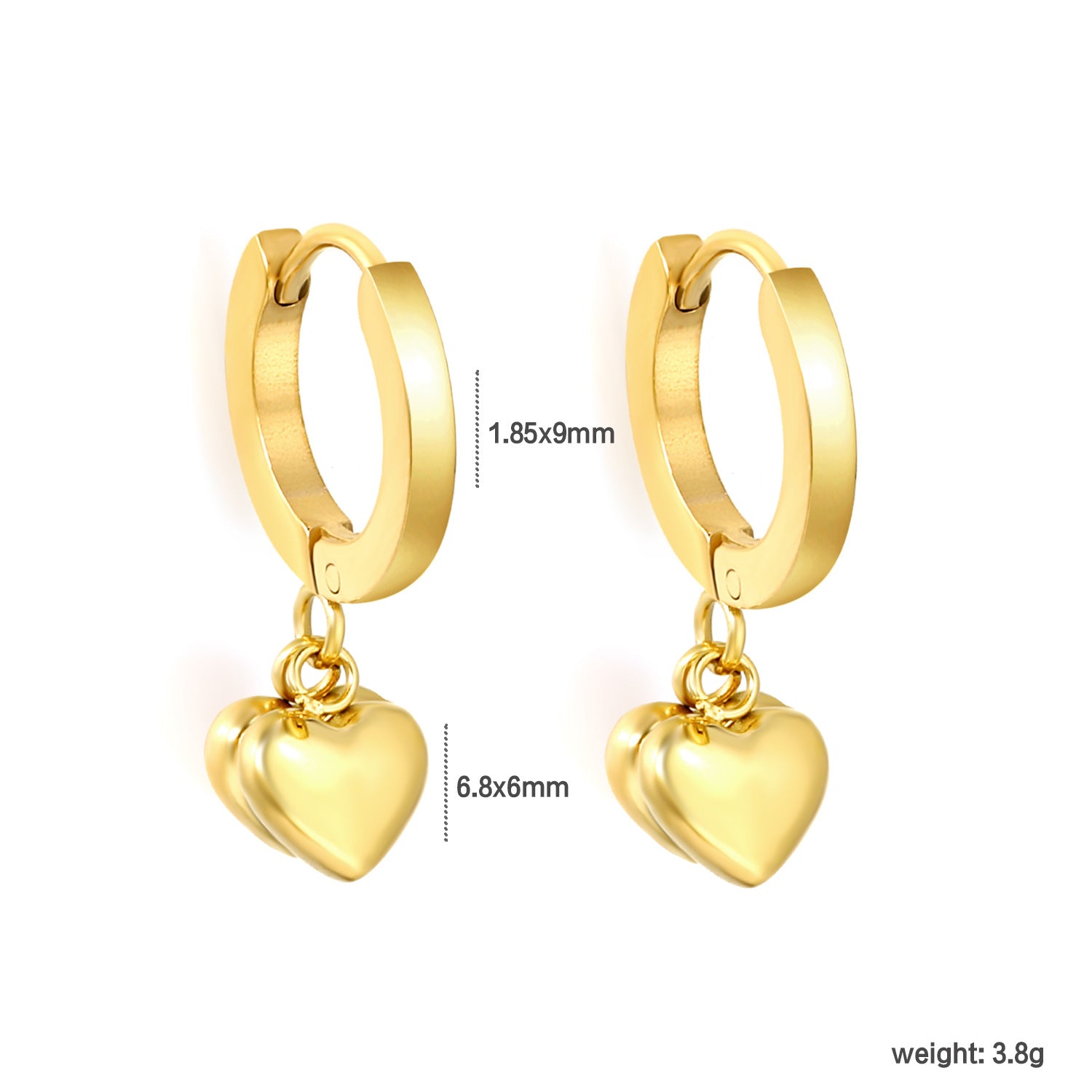 Damen Hängende Ohrstecker mit verspieltem Pilzdesign und goldfarbener Oberfläche Shop Nory