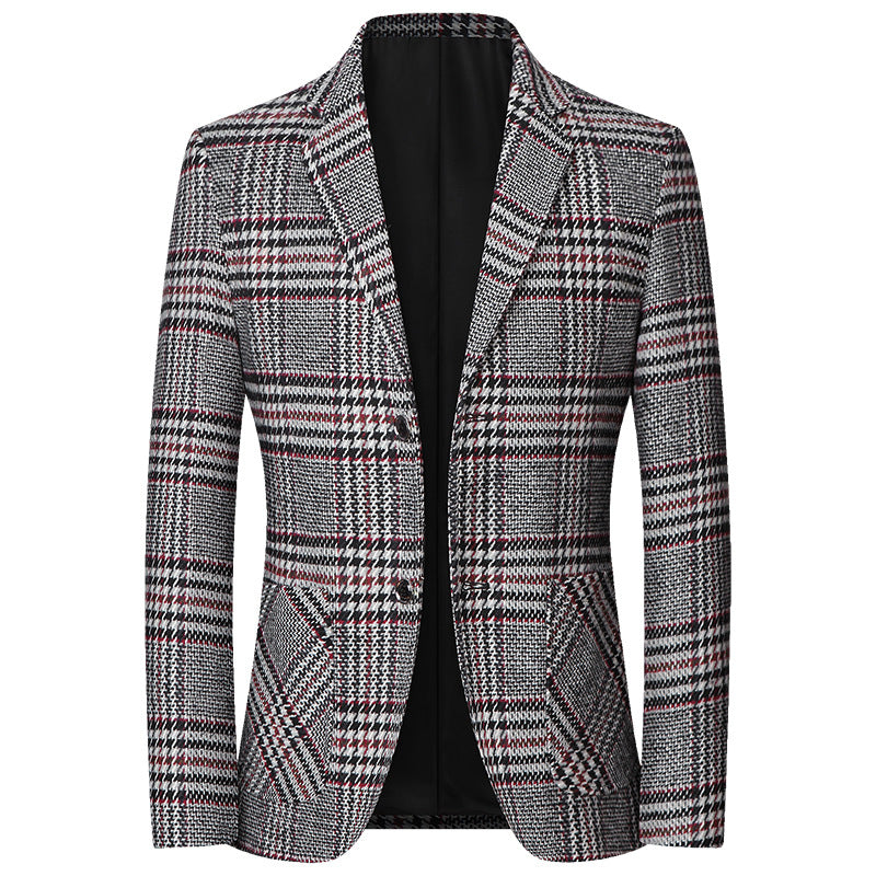 Herren Glencheck-Sakko Slim Fit aus Wollmischung mit dezentem Overcheck Shop Nory