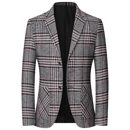 Herren Glencheck-Sakko Slim Fit aus Wollmischung mit dezentem Overcheck Shop Nory