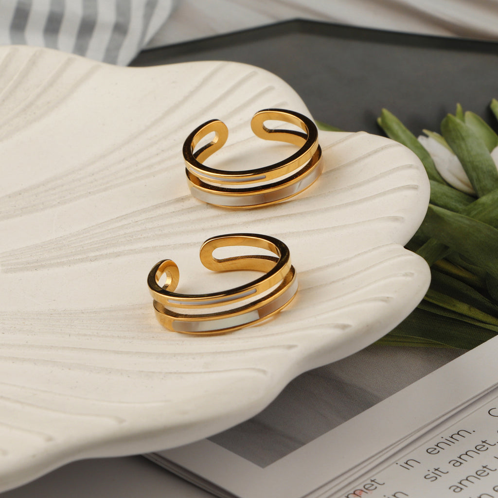 Damen eleganter Ring mit überlappendem Design Shop Nory