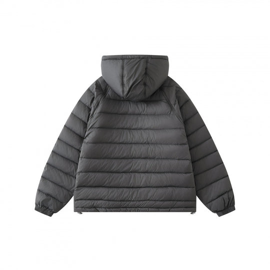Unisex Leichte wattierte Kapuzenjacke mit Zwei-Wege-Reißverschluss und verstellbarem Saum Shop Nory