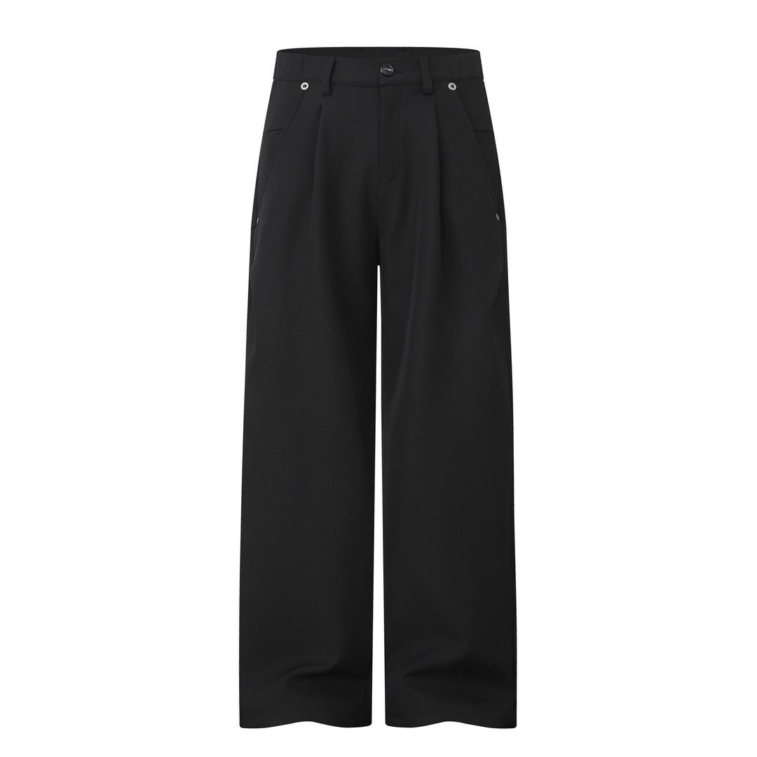 Damen Weite Bundfalten-Hose mit hohem Bund und weitem Bein Shop Nory