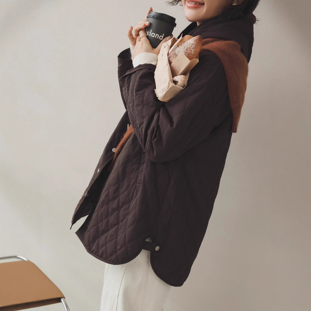 Damen Modische Steppjacke mit Kapuze Shop Nory