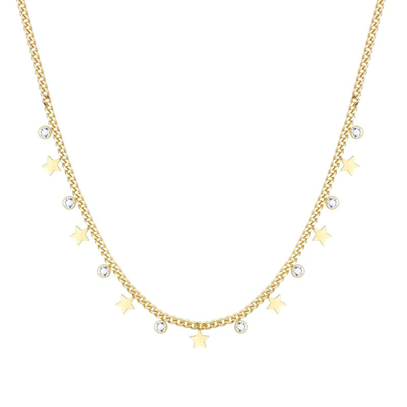 Damen Halskette mit filigranen Schmetterlingsanhängern und funkelnden Zirkonia-Steinen Shop Nory