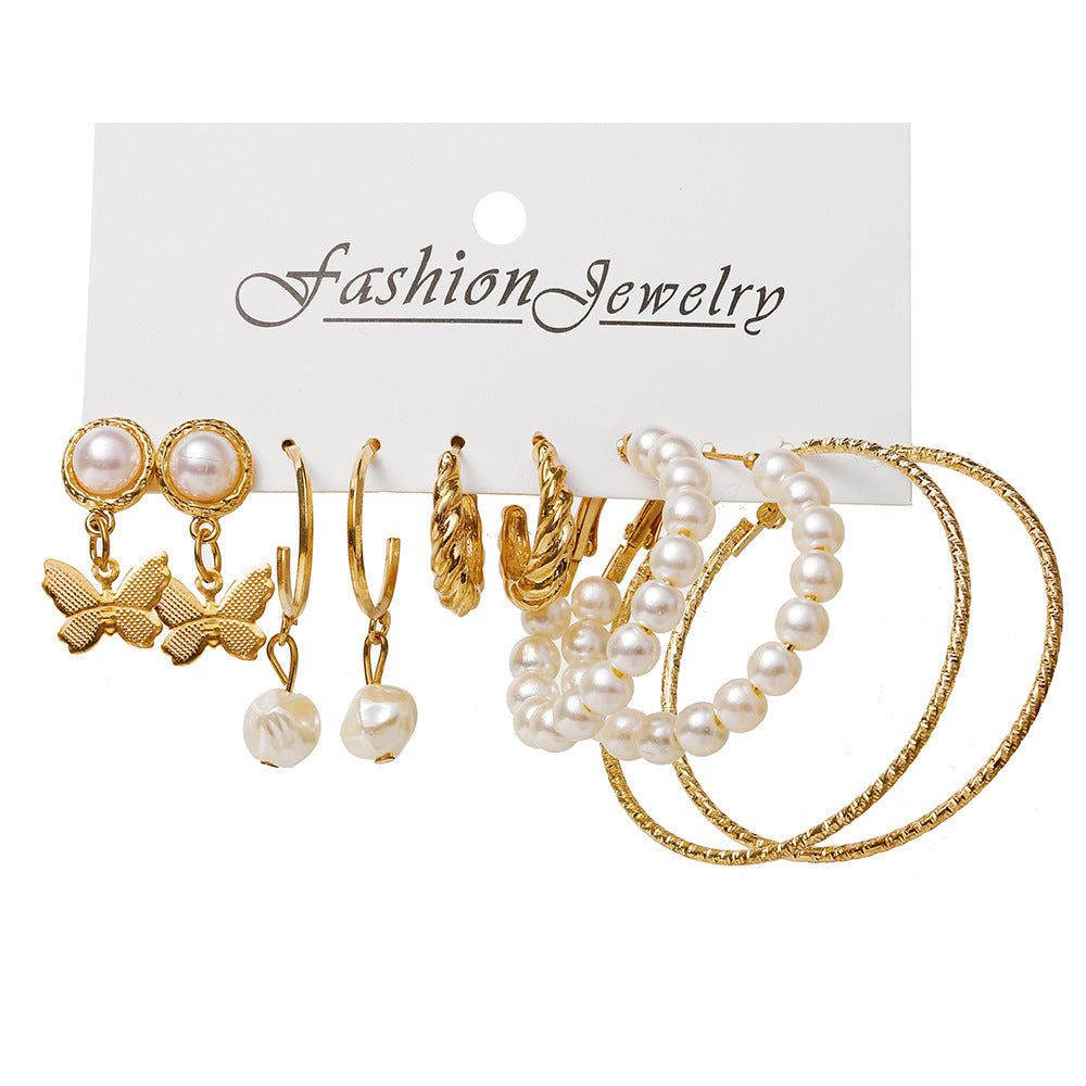 Damen Ohrringe Set mit elegantem Schmetterlings- und Herzdesign Shop Nory