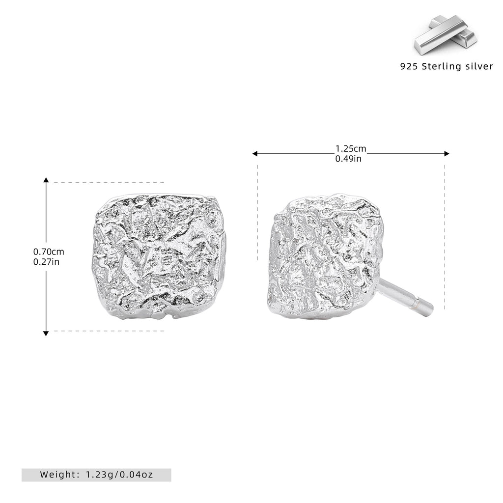 Damen Ohrringe im modernen, strukturierten Design aus 925 Sterling Silber Shop Nory