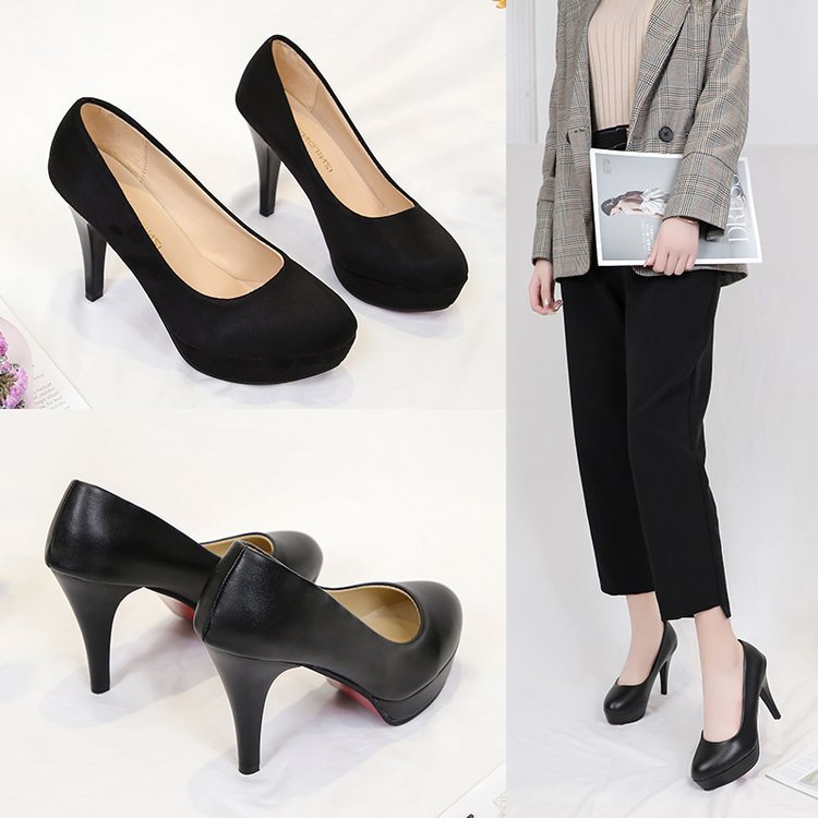 Damen elegante Plateau-Pumps mit komfortablem Sitz und hohem Absatz