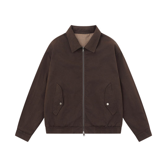 Herren Boxy-Canvas-Blousonjacke mit Reißverschluss, Pattentaschen und elastischem Saum Shop Nory