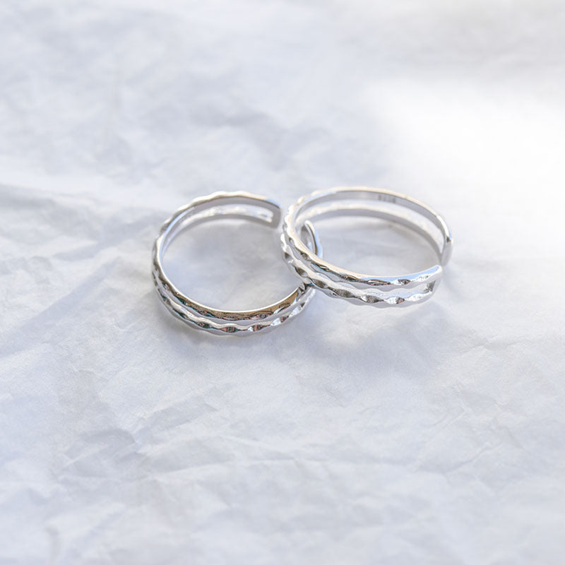 Damen filigraner Silberring mit elegantem Flechtmuster Shop Nory