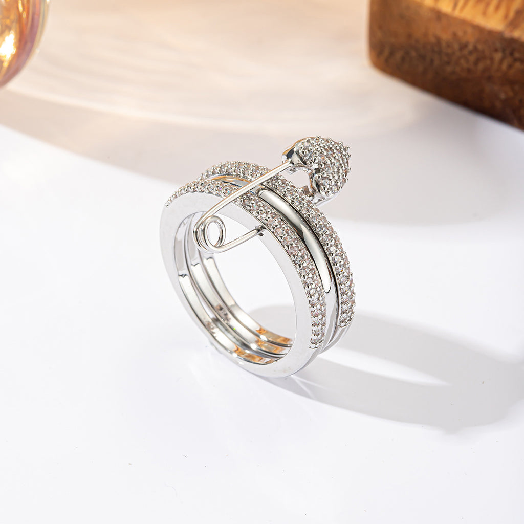 Damen elegante und funkelnde Ringkette Shop Nory