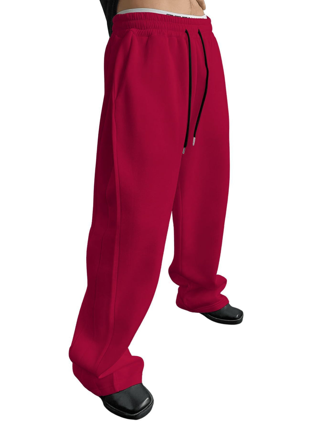 Unisex weite Sweatpants mit elastischem Bund, breitem Bein, Kordelzug und verdeckten Seitentaschen Shop Nory