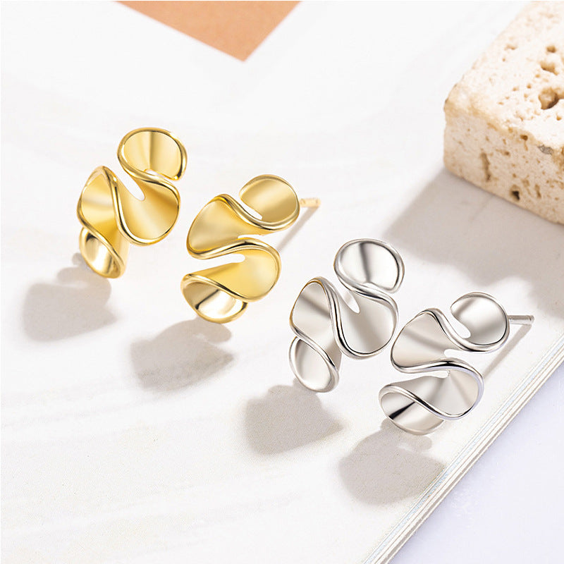 Damen Ohrringe im kreativen Wellen-Design Shop Nory