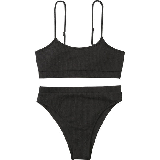 Damen Triangel-Bikini mit strukturierter Textur