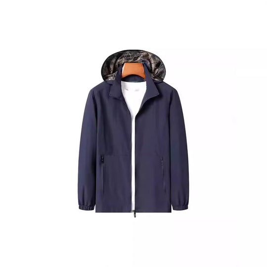 Herren Leichte Kapuzen-Shelljacke mit wasserabweisender Mikrofaser und verdeckten Reißverschlusstaschen Shop Nory