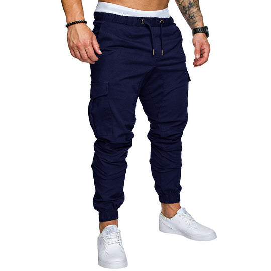 Herren Tapered Cargo-Jogger mit elastischem Bund, Kordelzug und Beuteltaschen Shop Nory