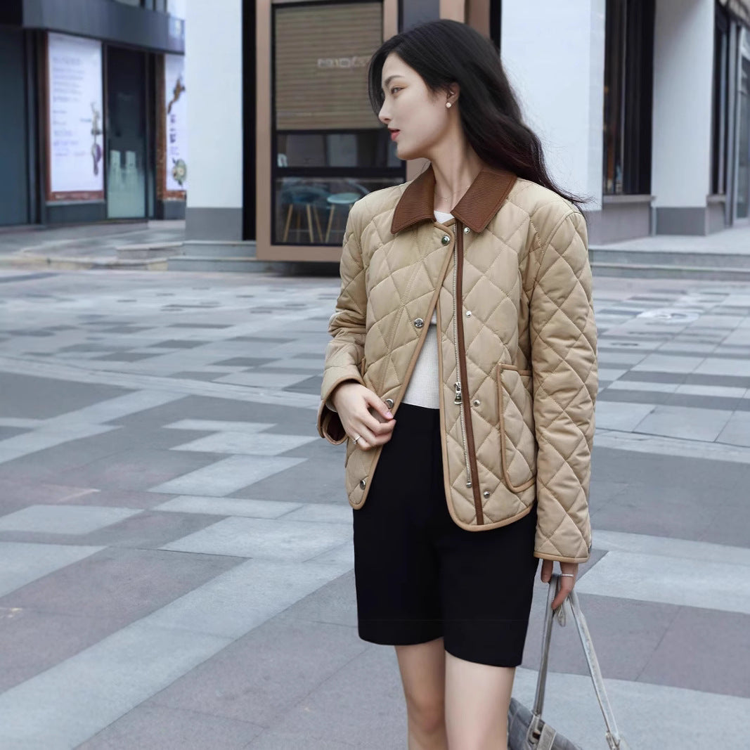 Damen Stylische gesteppte Jacke mit hohem Kragen Shop Nory