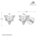 Damen Ohrstecker mit elegantem Perlendesign aus hochwertigem 925 Sterling Silber Shop Nory