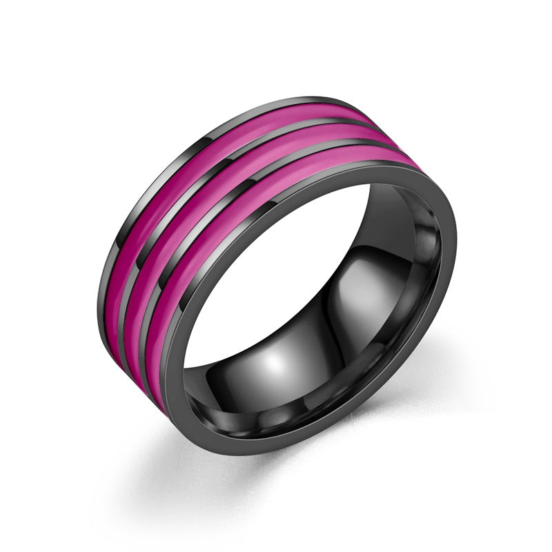 Herren Ring mit modernem Streifenmuster Shop Nory