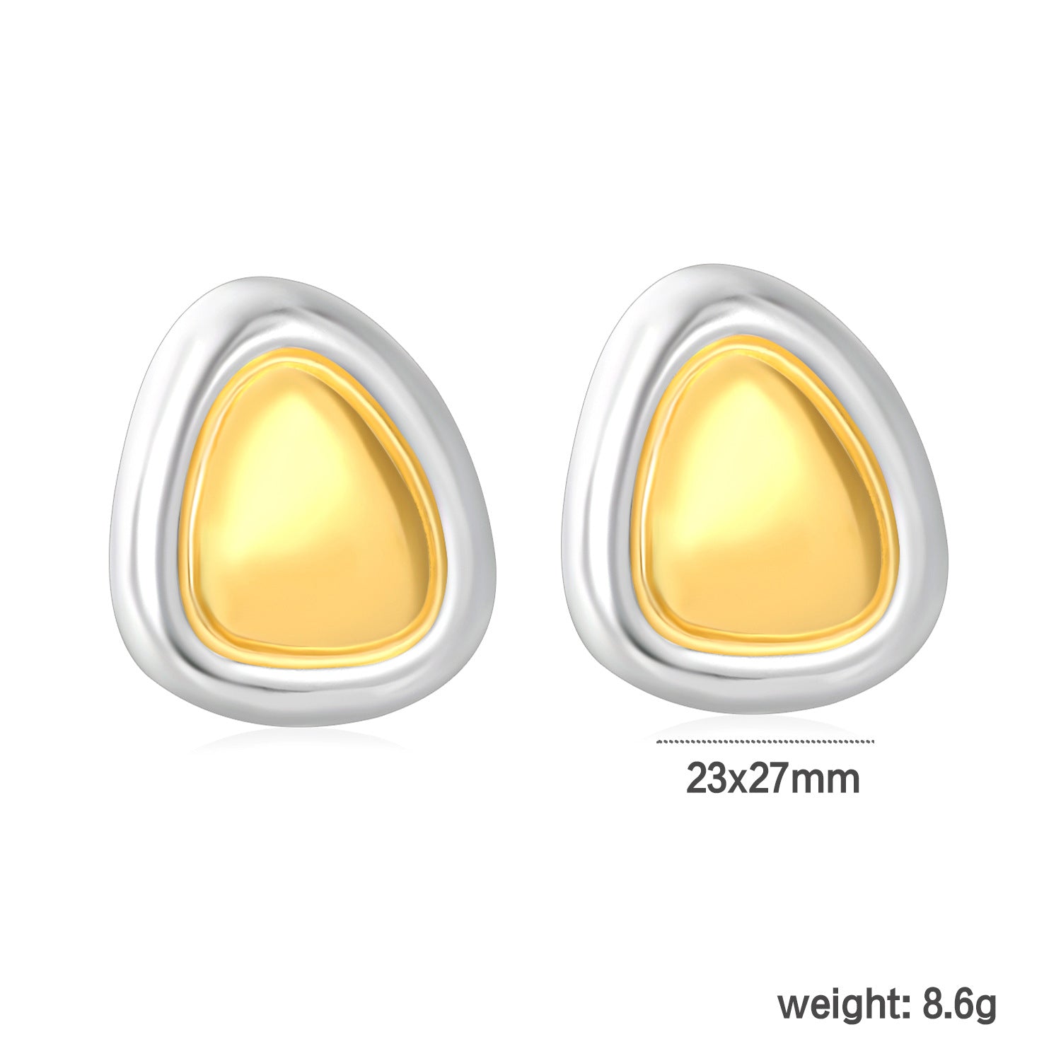 Damen Ohrstecker mit modernem, geschwungenem Design aus hochwertigem Edelstahl Shop Nory