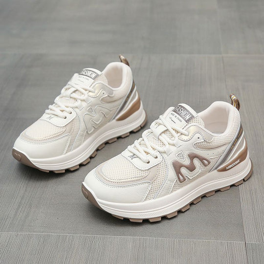 Damen Plateau-Chunky-Sneaker mit atmungsaktivem Mesh- und Ledermix Shop Nory