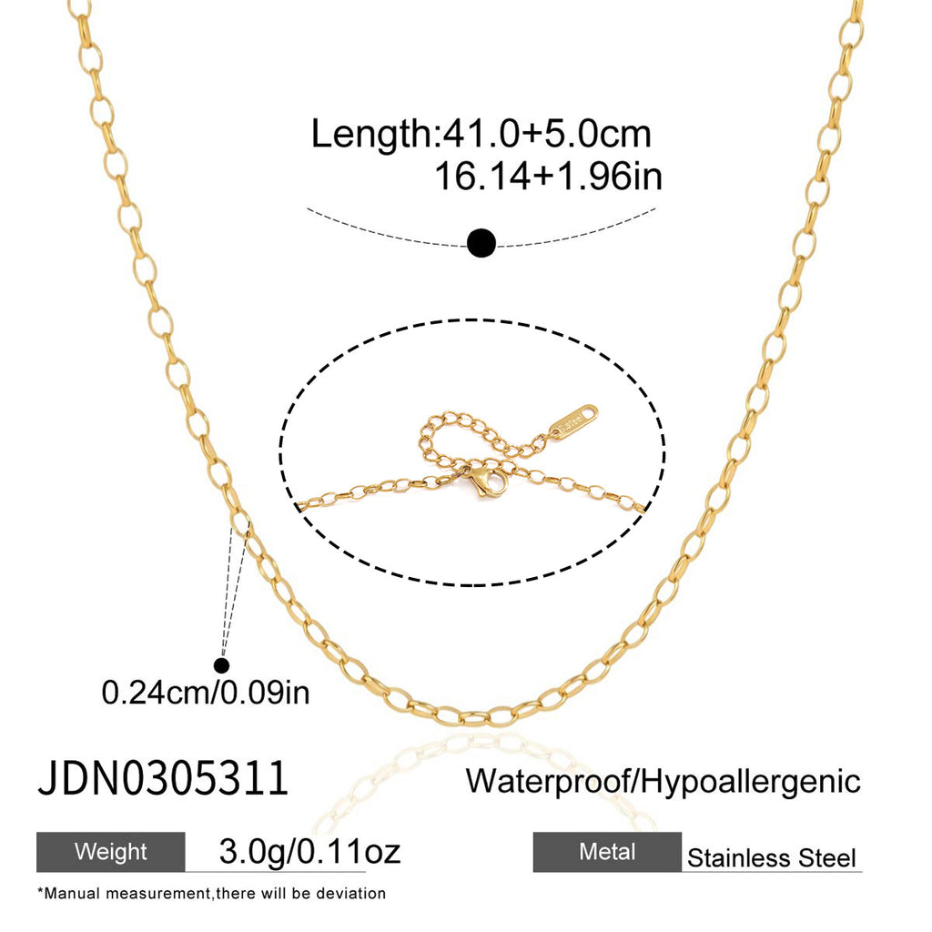 Damen Halskette mit verstellbarem Design aus hypoallergenem Edelstahl Shop Nory
